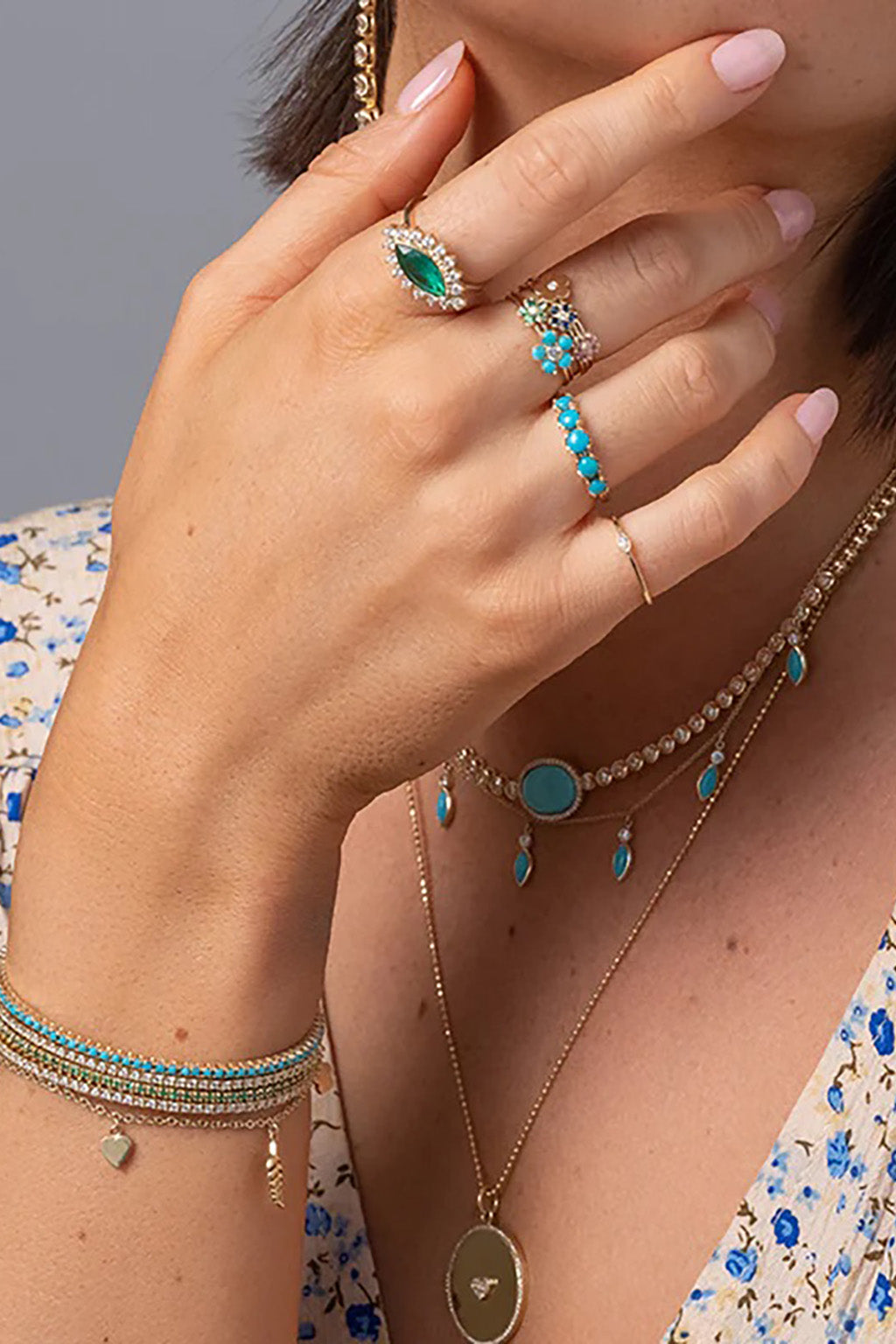 BAGUE TURQUOISE DÉGRADÉE