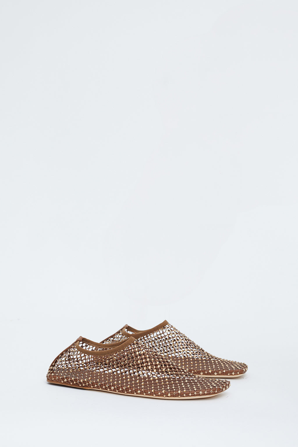 MINETTE CRYSTAL FLAT IN SEPIA