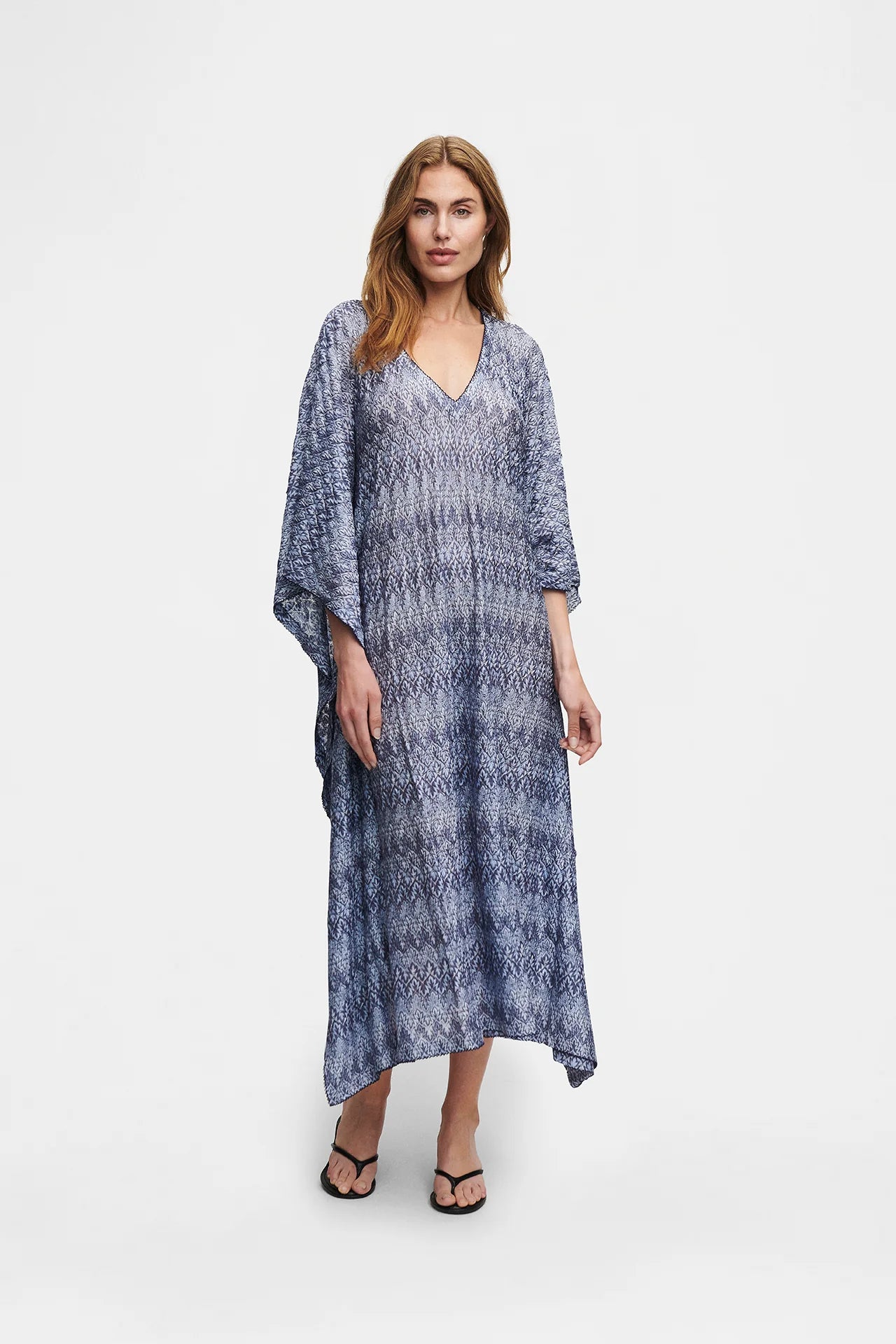 BLUE & GOLD KNIT KAFTAN