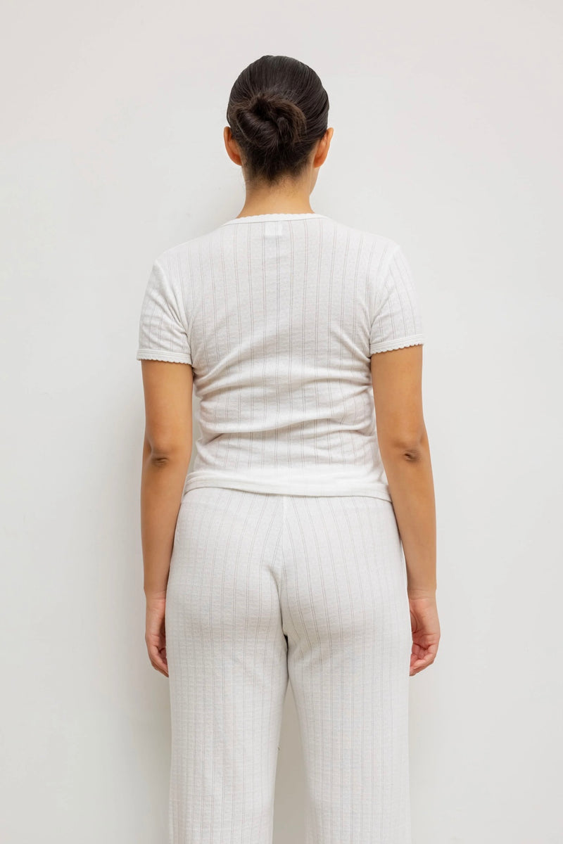 POINTELLE SLIM FIT TEE