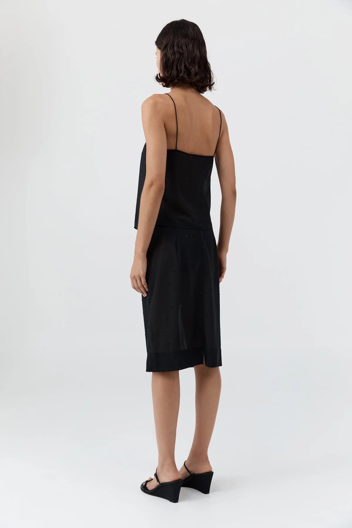 SILK GLASS BEADED CAMI