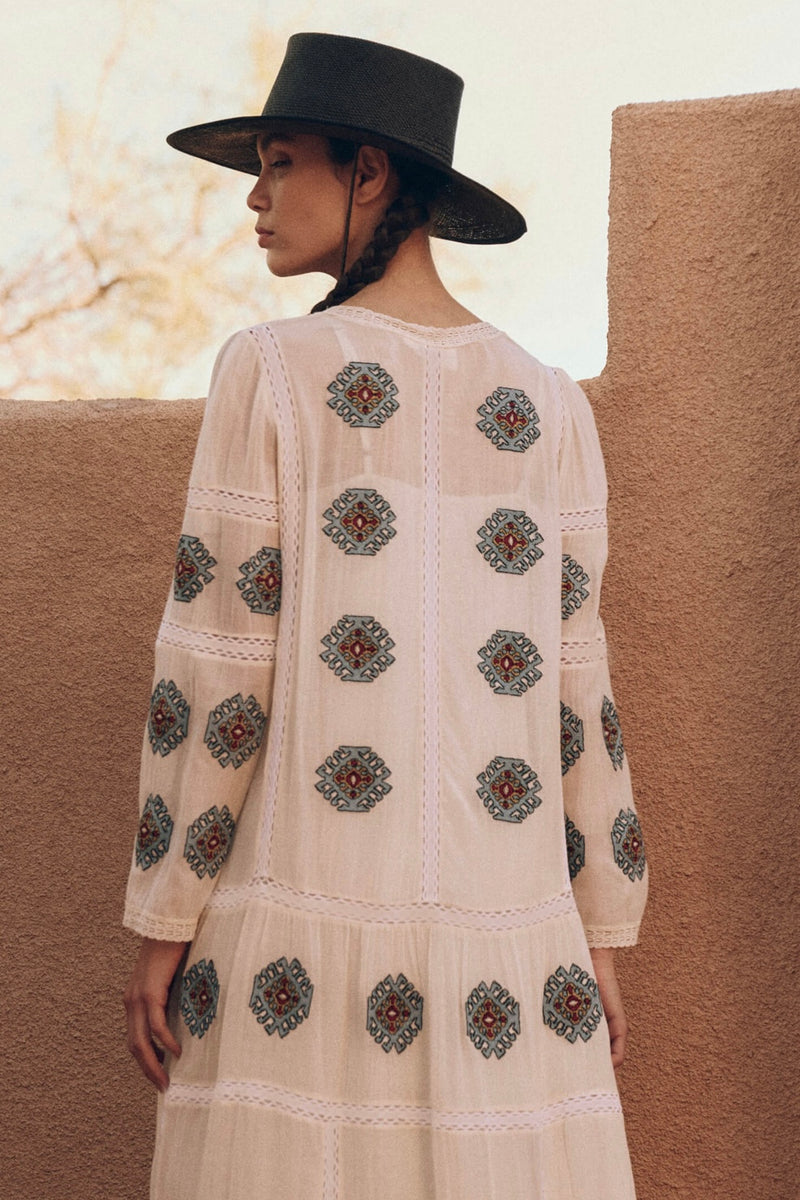 THE TAOS DRESS WITH FOLKLORE EMBROIDERY