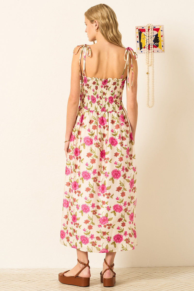 KAIA PINK CAMELLIA DRESS