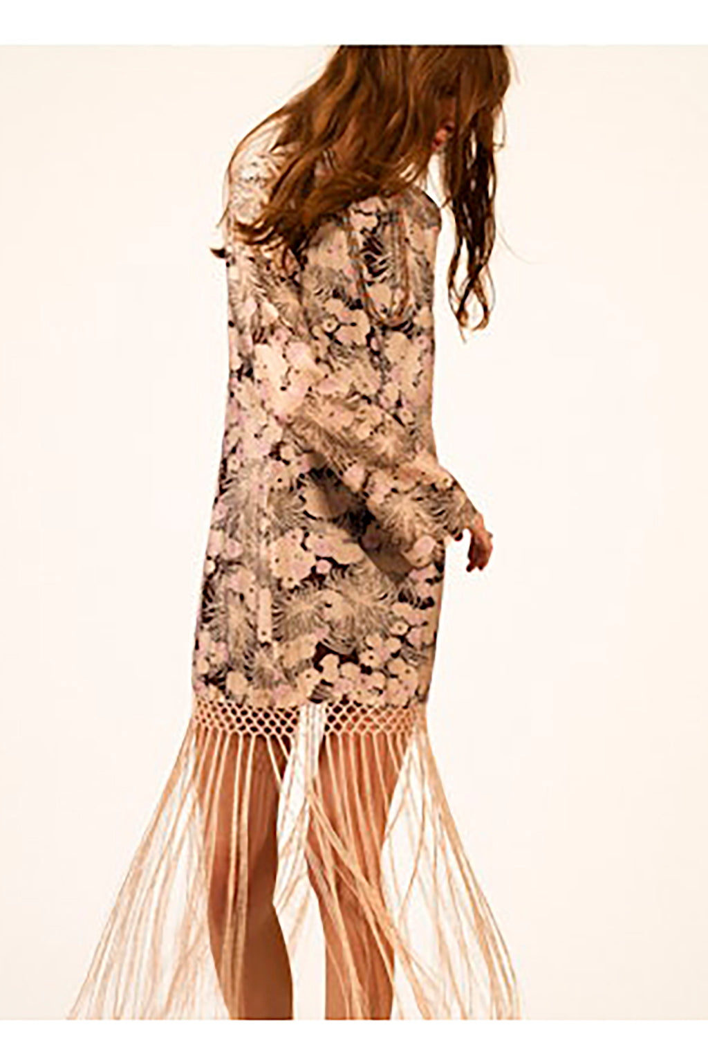 NARENE DANDELION SILK FRINGE DRESS *pre-order*
