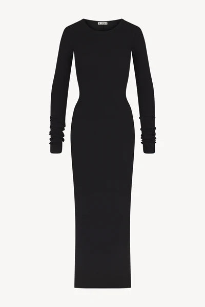LONG SLEEVE CREWNECK MAXI DRESS