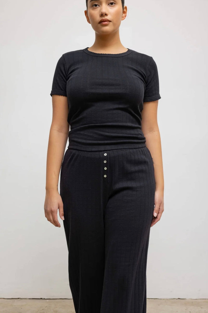POINTELLE SLIM FIT TEE