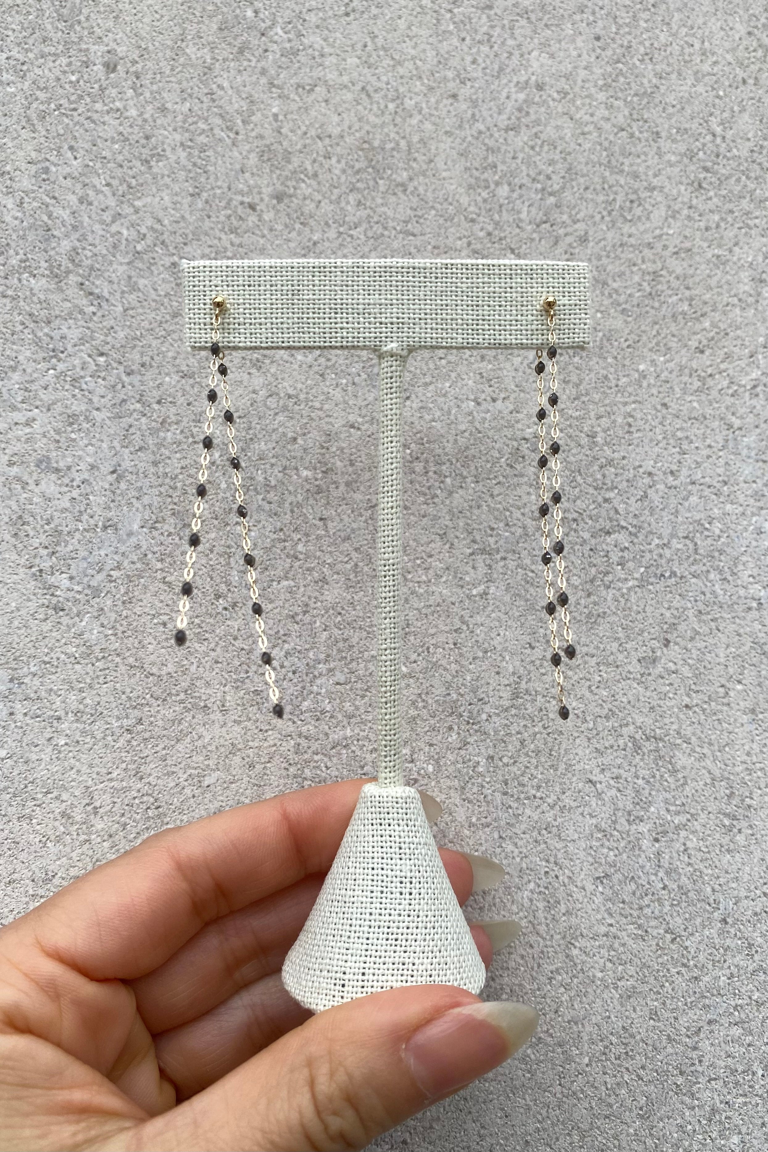 CLASSIC DANCING EARRINGS IN QUARTZ *pre-order*