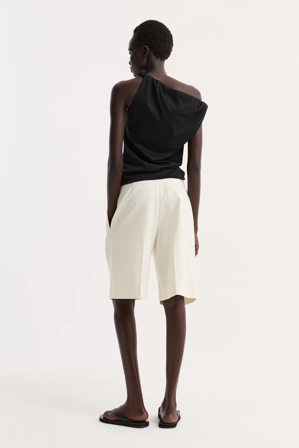 SCULPTURAL COTTON SILK TOP
