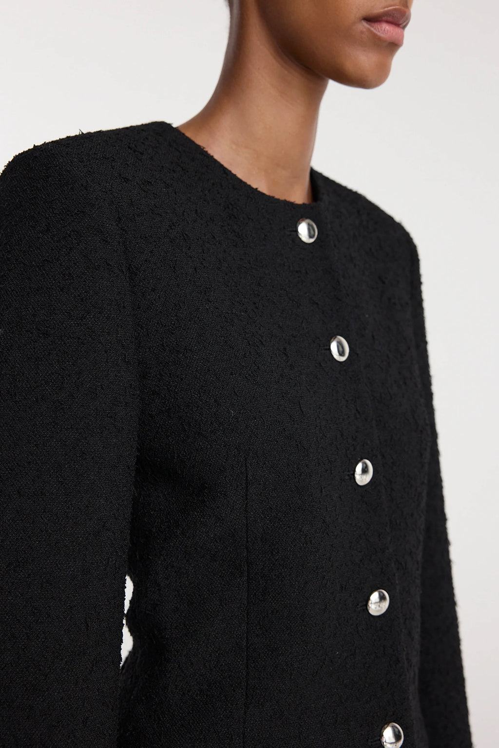 COLLARLESS BOUCLÉ BLAZER *pre-order*