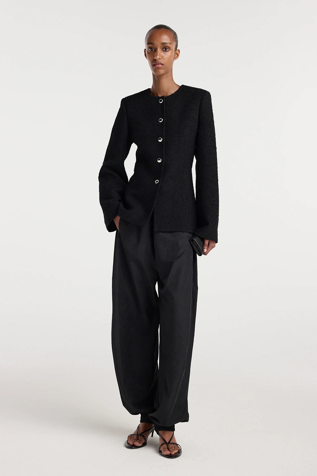 COLLARLESS BOUCLÉ BLAZER *pre-order*