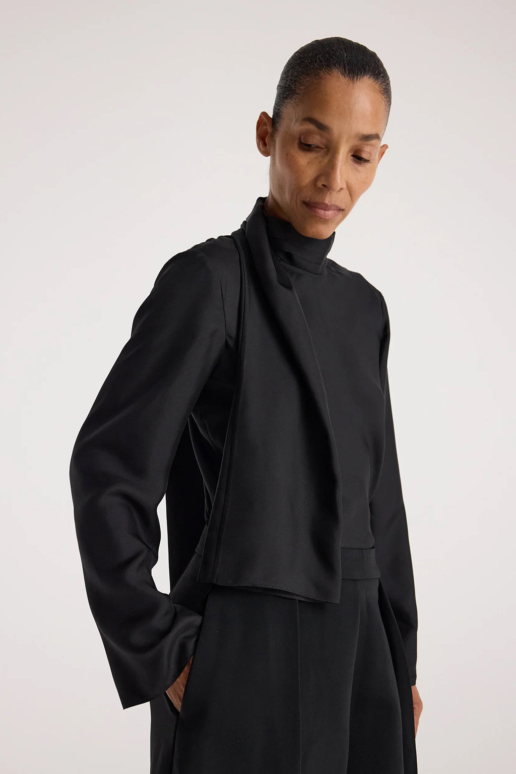 SILK FOULARD TOP