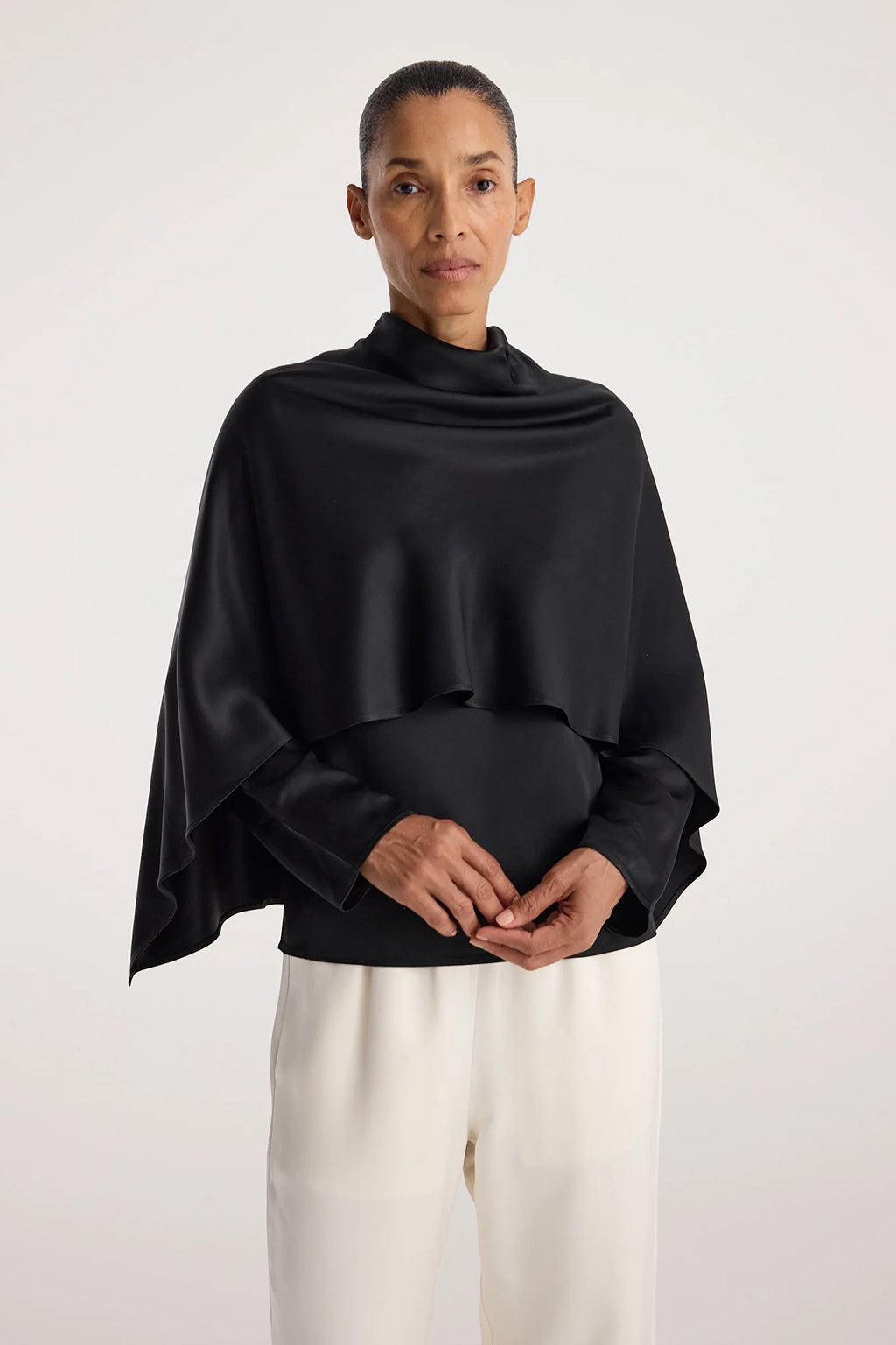 SATIN CAPE TOP