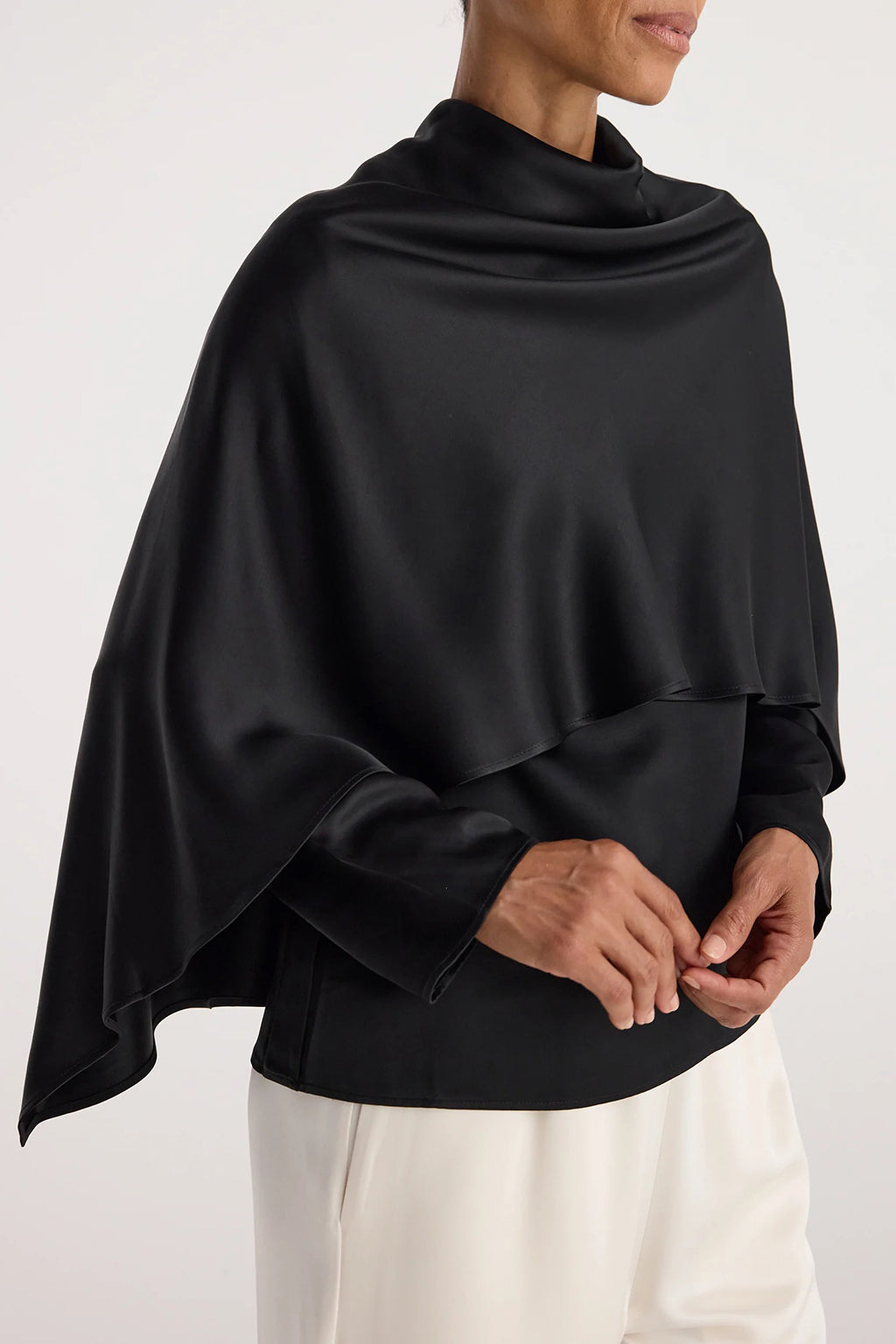 SATIN CAPE TOP