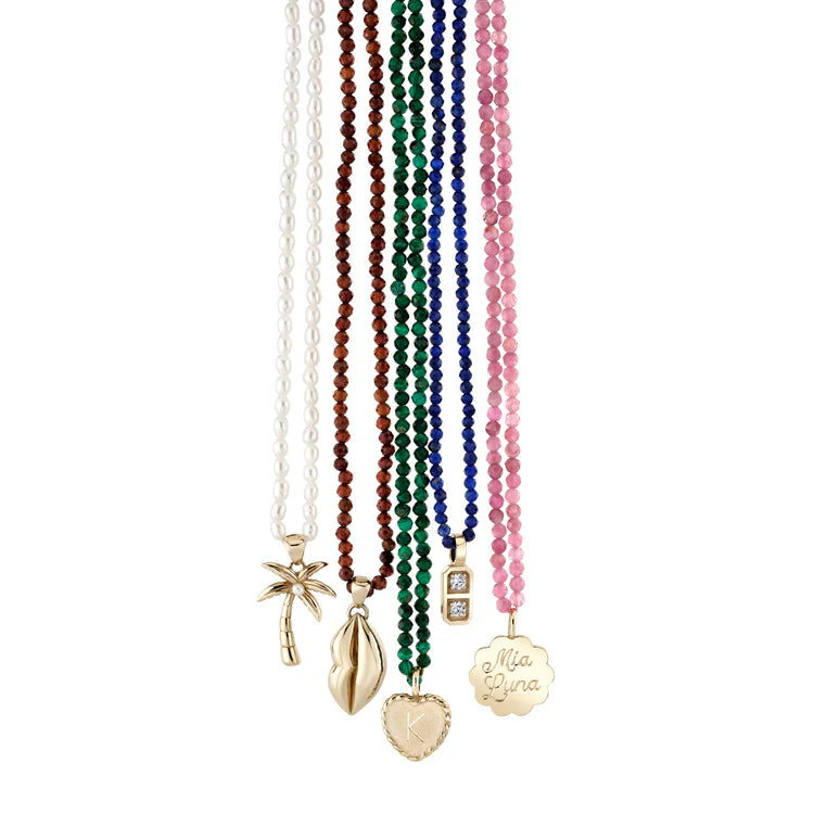 PETITE LAPIS BEADED NECKLACE