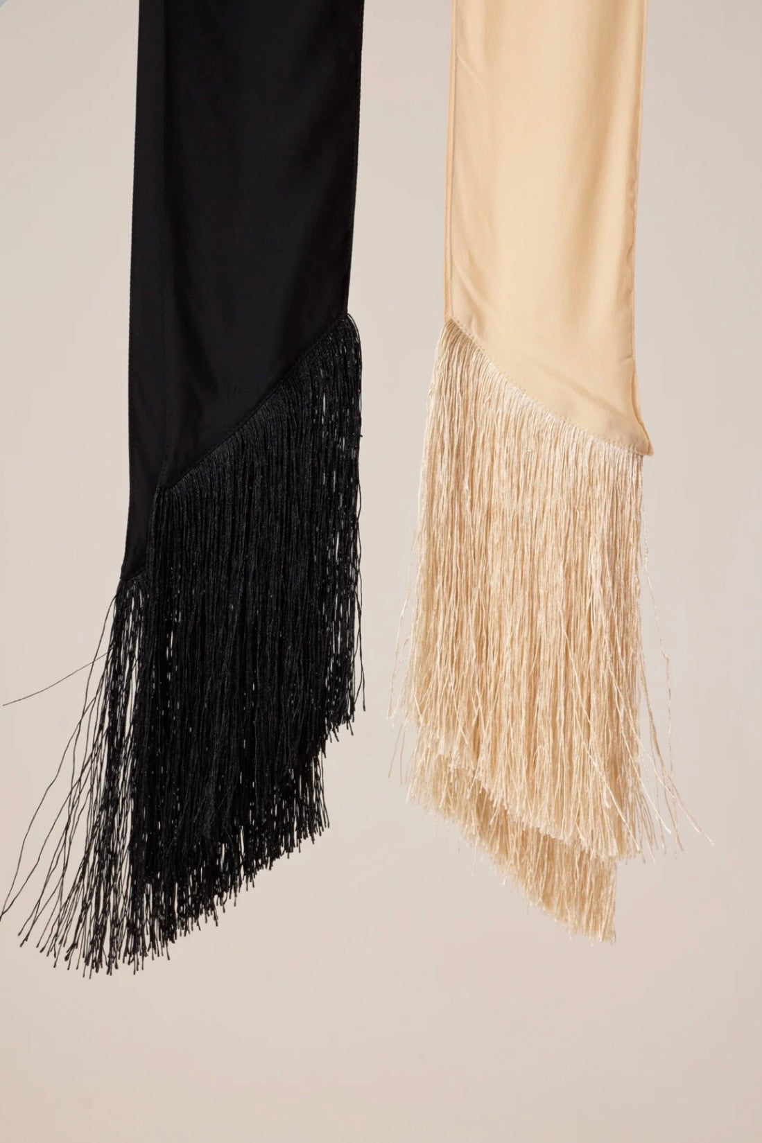 CREAM SILK SASH BELT