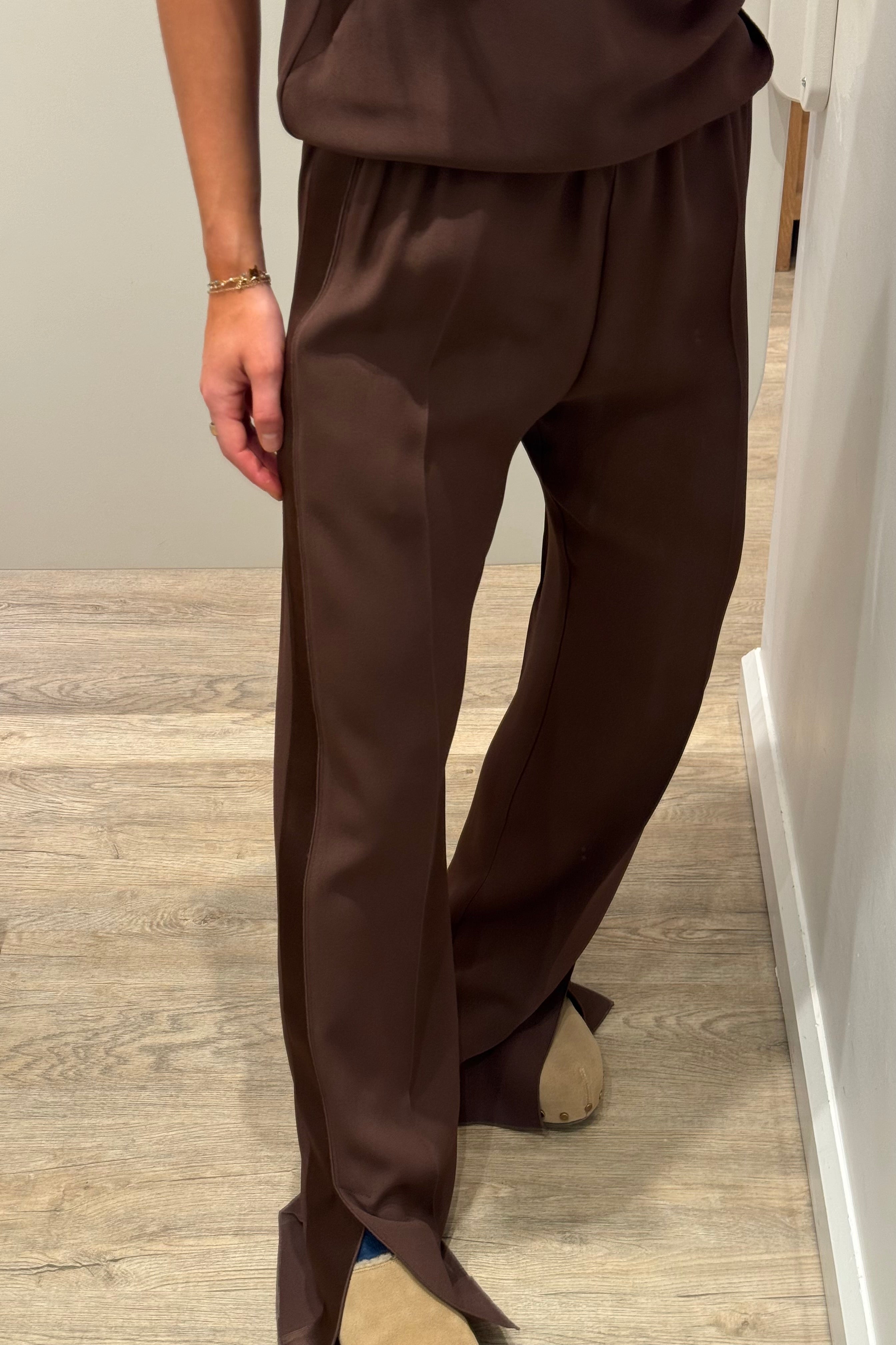 ENVERS MATTE SATIN TROUSERS