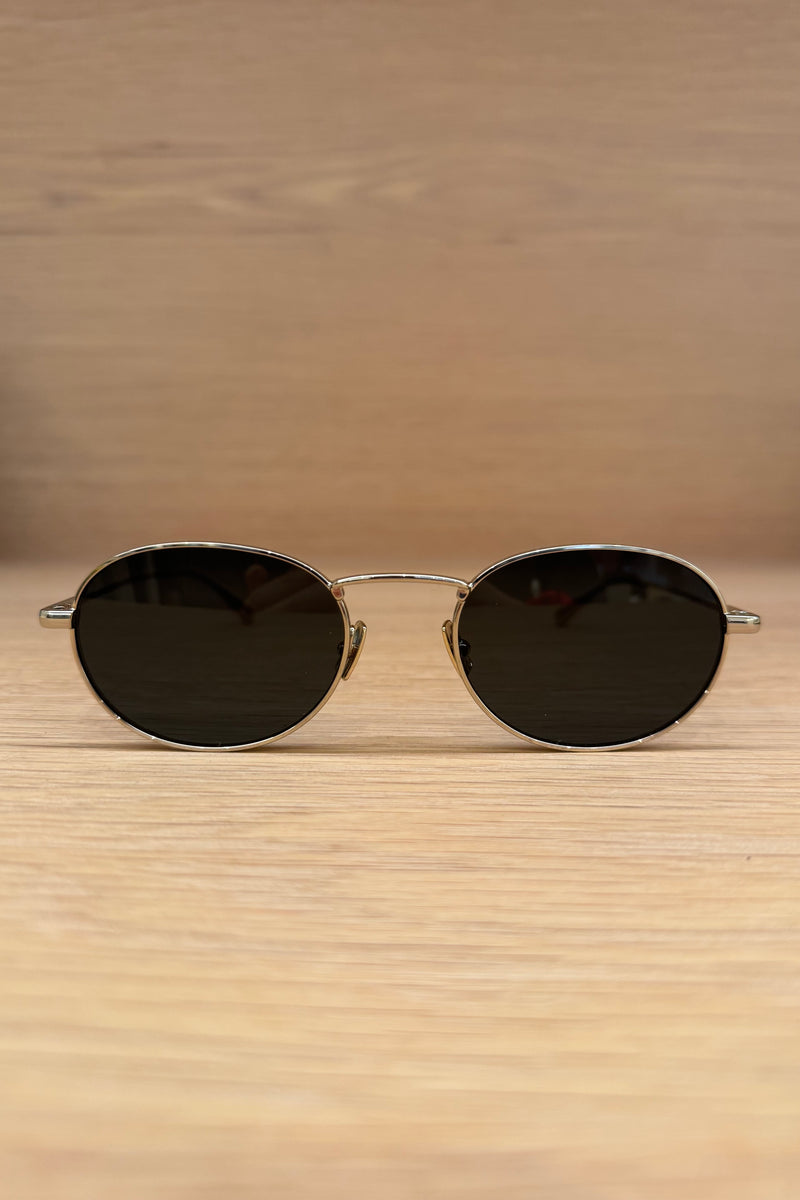 METAL GOLD OVAL SUNGLASSES - SL 799