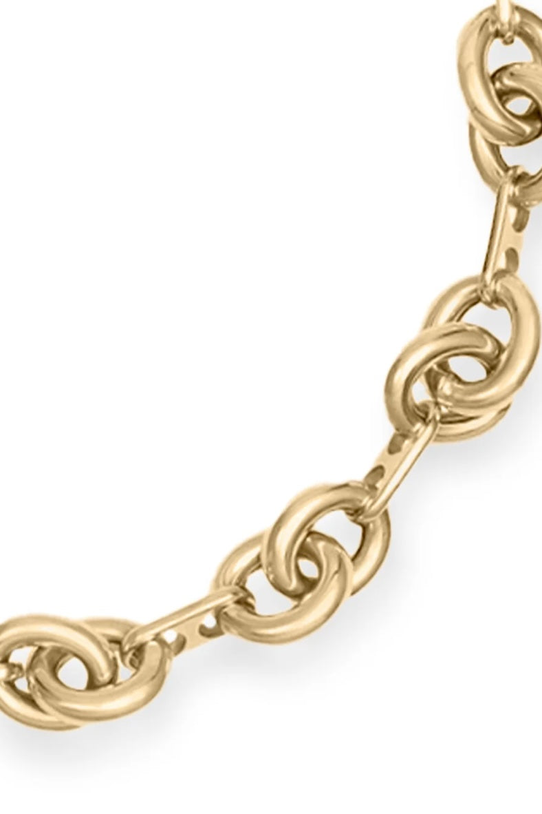 ETTORE NECKLACE W/ ROUND CRISS-CROSS LINKS