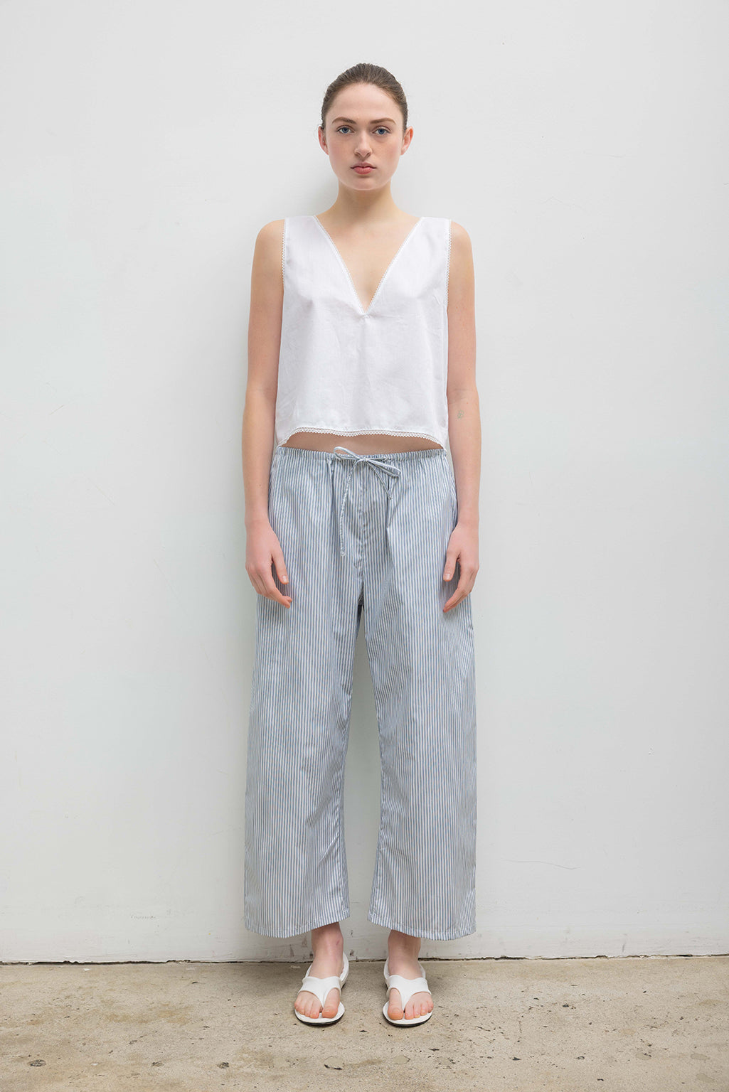 YOSHI STRIPE CROP DRAWSTRING PANT *pre-order*