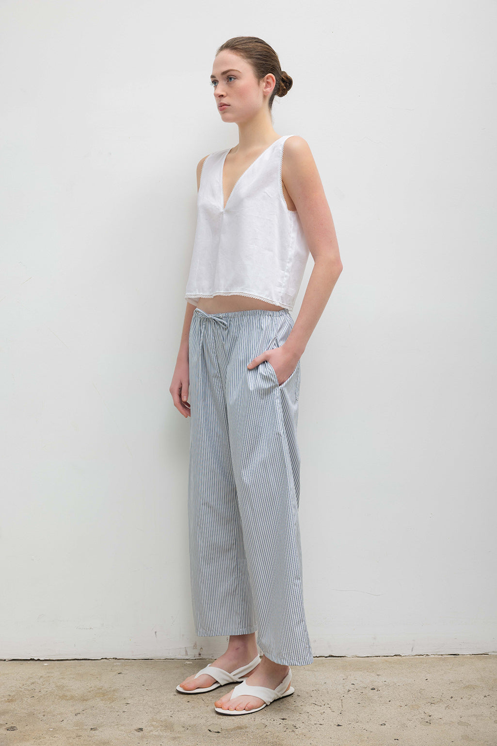 YOSHI STRIPE CROP DRAWSTRING PANT *pre-order*