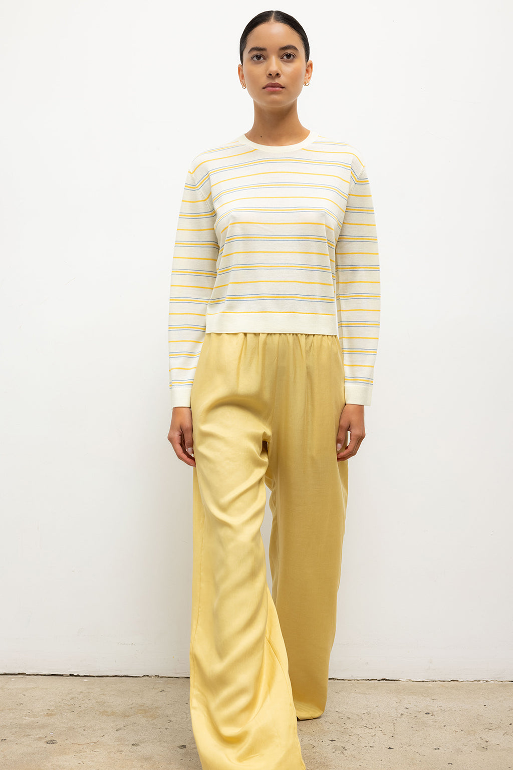 JAMES STRIPE CLASSIC CREWNECK SWEATER