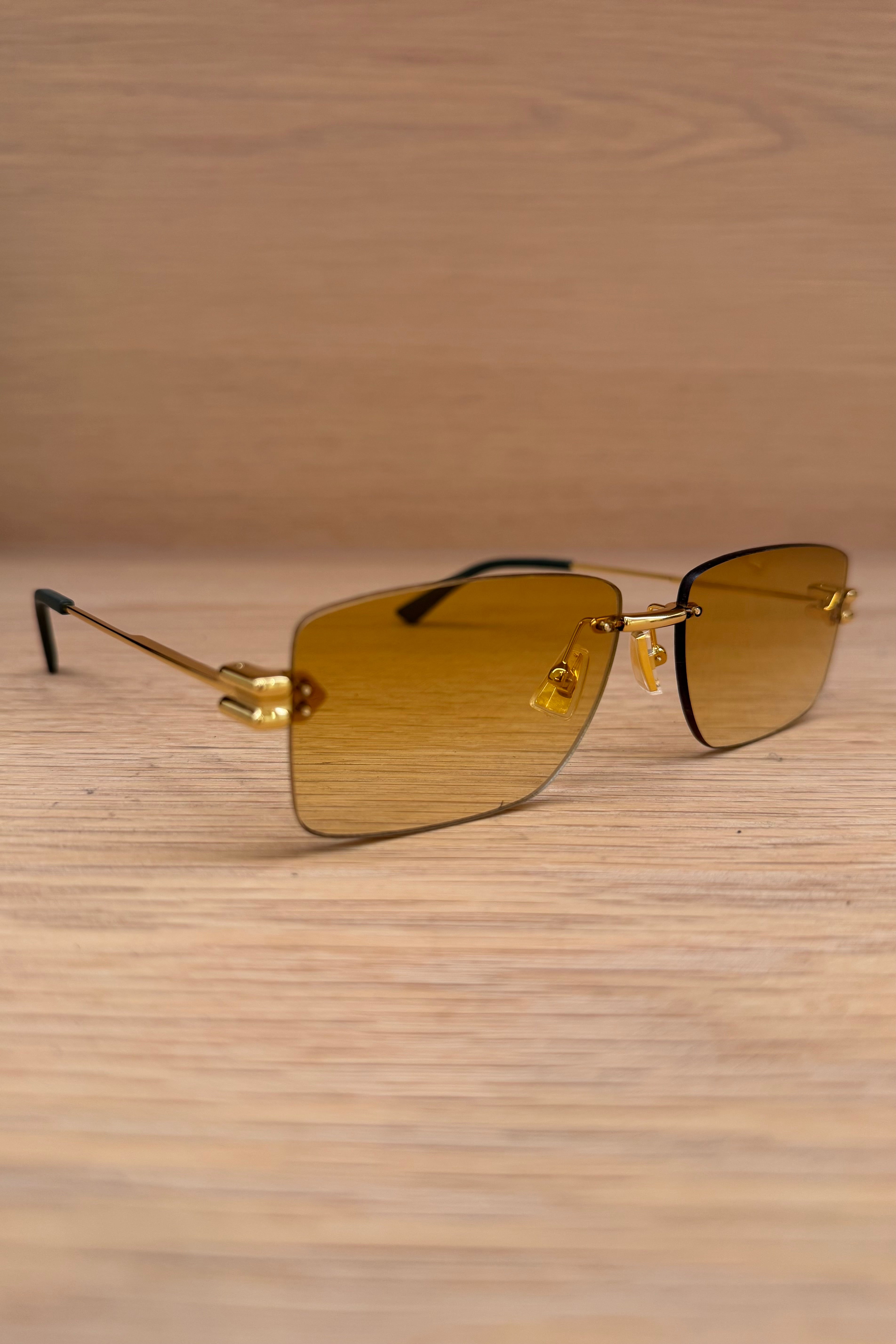 BOTTEGA VENETA RECTANGLE SUNGLASSES