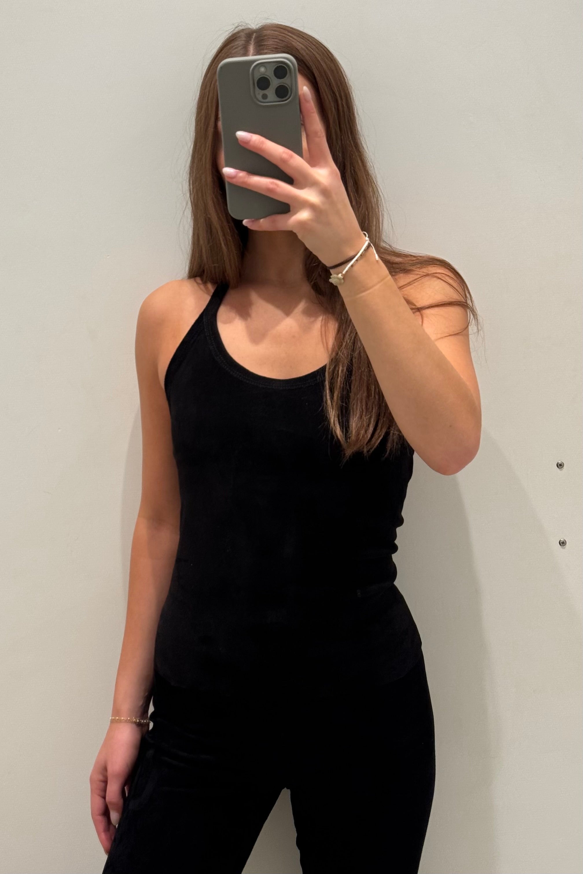 CHERRY SUEDE HALTER