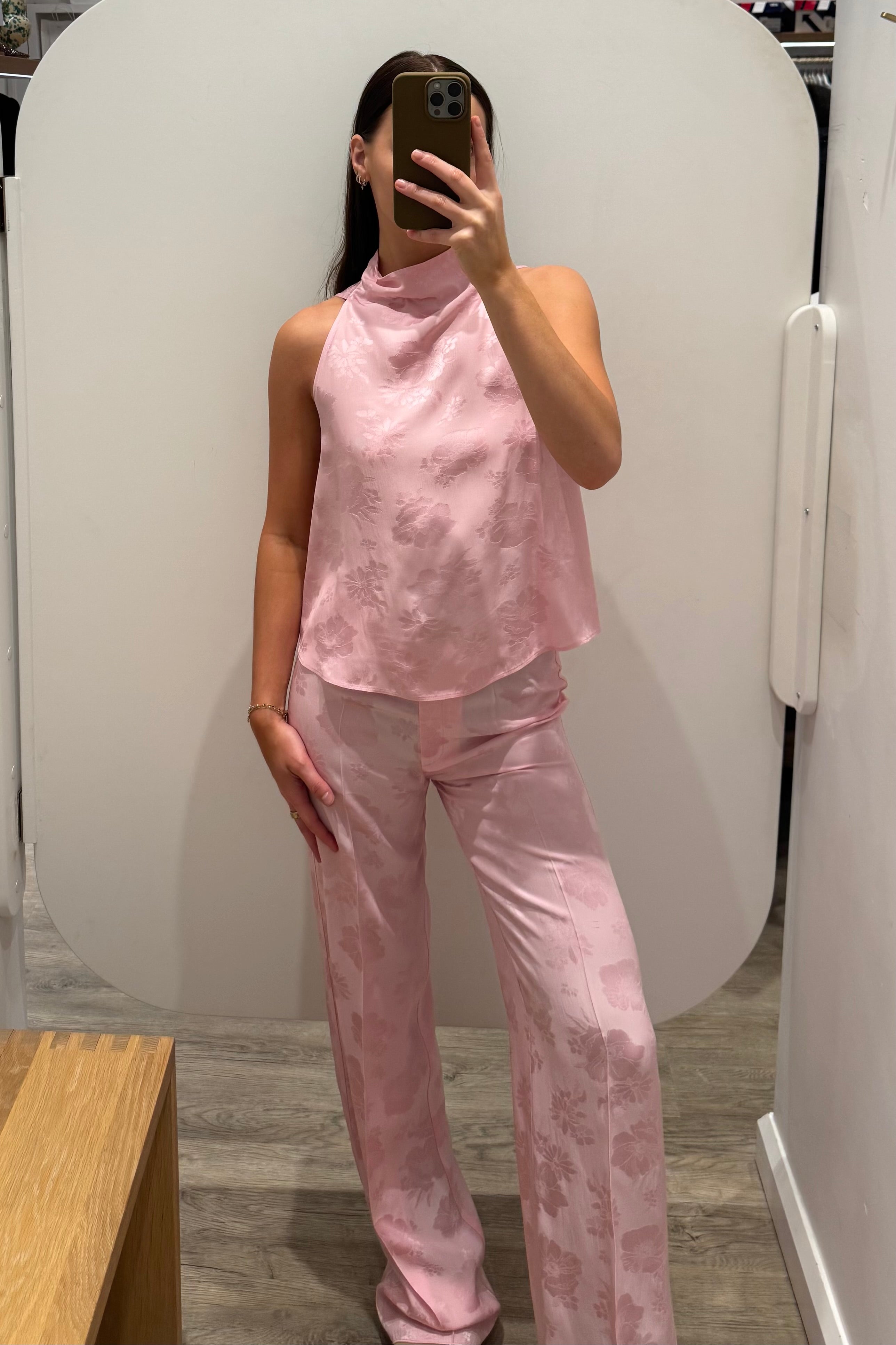 JACQUARD BIAS TOP