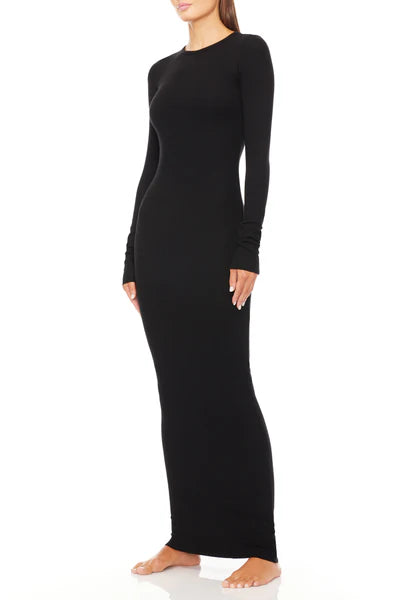 LONG SLEEVE CREWNECK MAXI DRESS