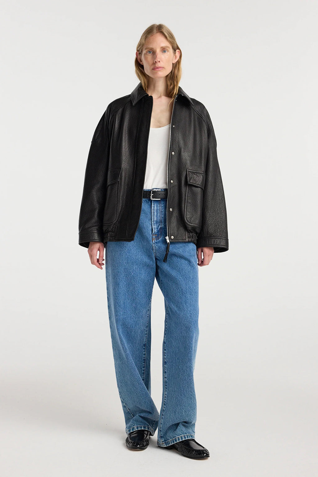 GRAIN LEATHER AVIATOR JACKET *pre-order*