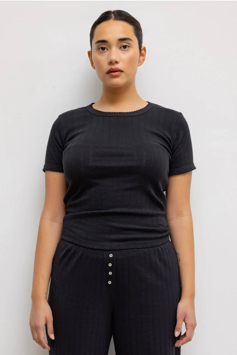 POINTELLE SLIM FIT TEE