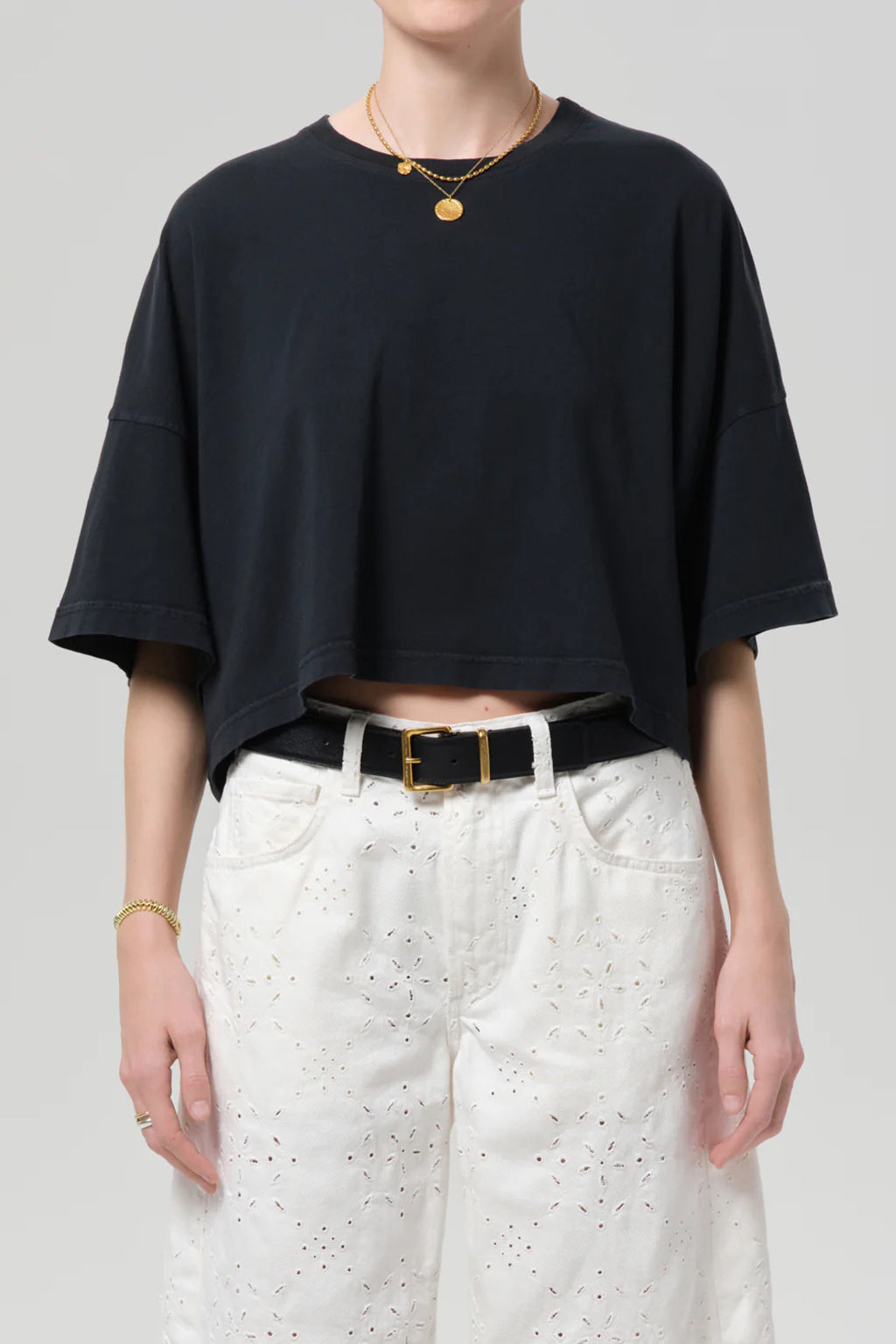 CROP CAPE TEE