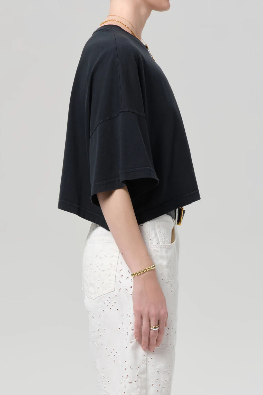CROP CAPE TEE