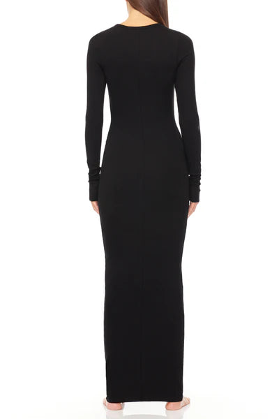 LONG SLEEVE CREWNECK MAXI DRESS