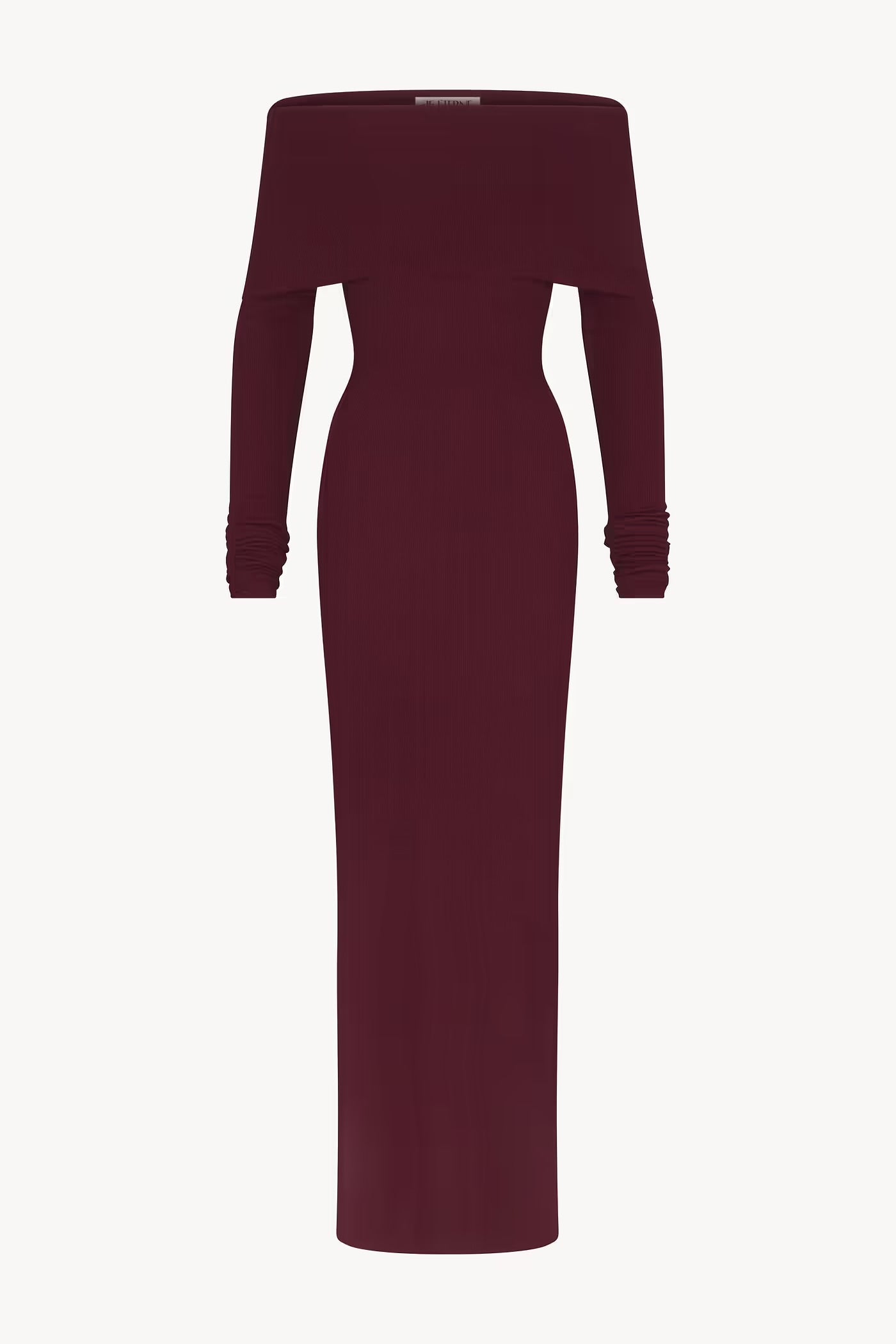 LONG SLEEVE OFF-SHOULDER MAXI DRESS