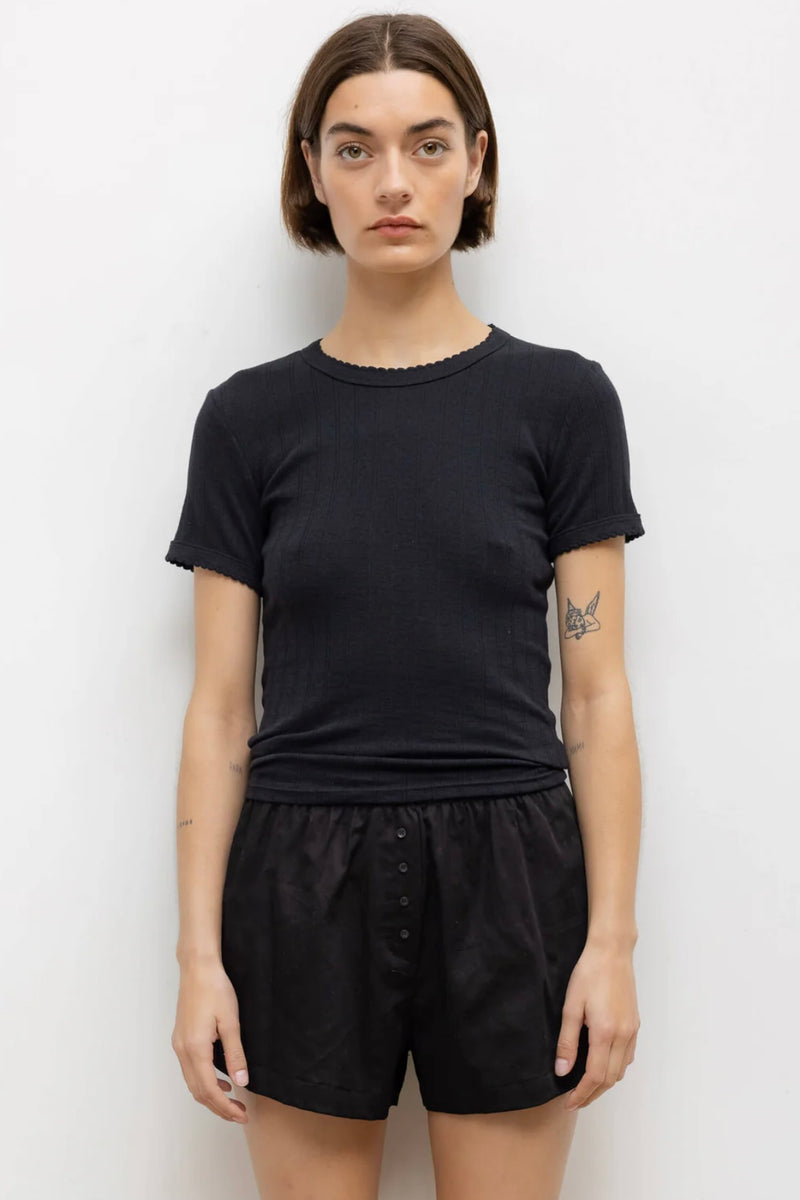 POINTELLE SLIM FIT TEE