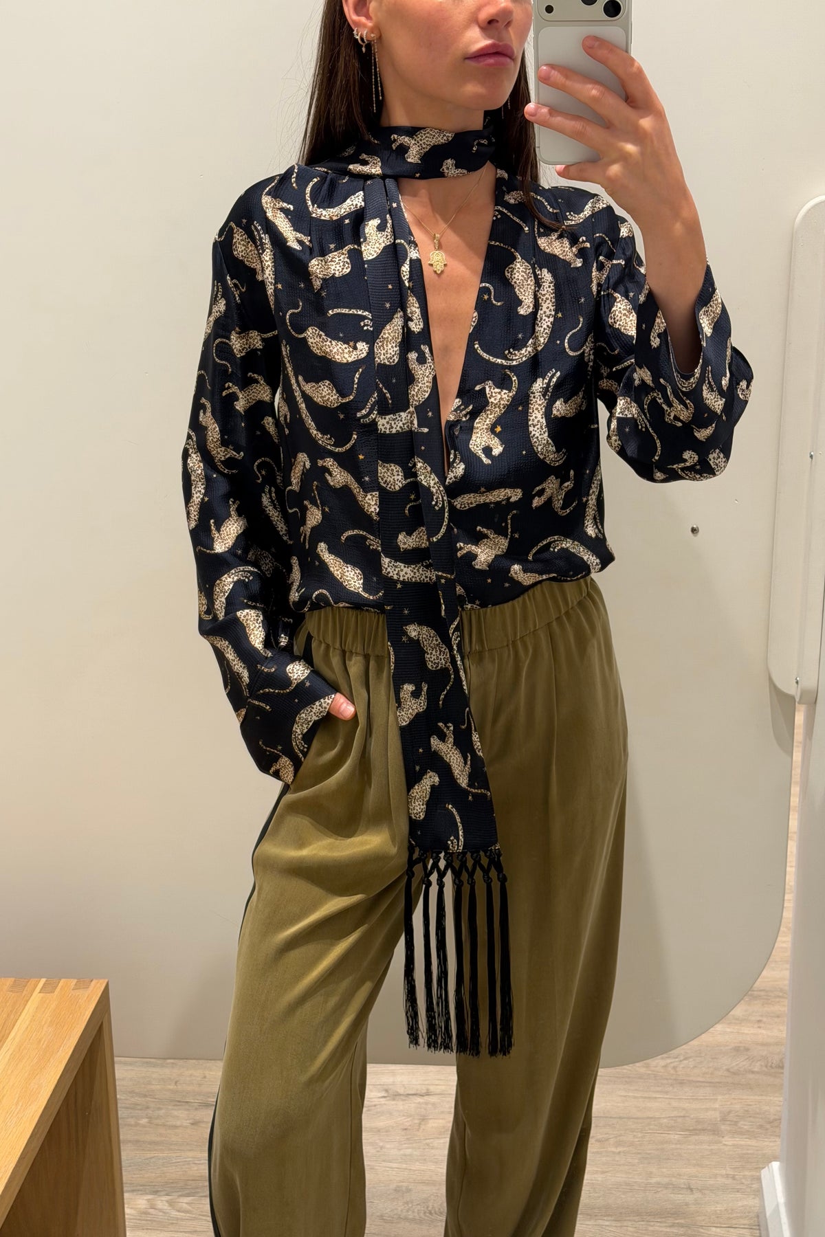 ROYAL LEOPARD BLOUSE