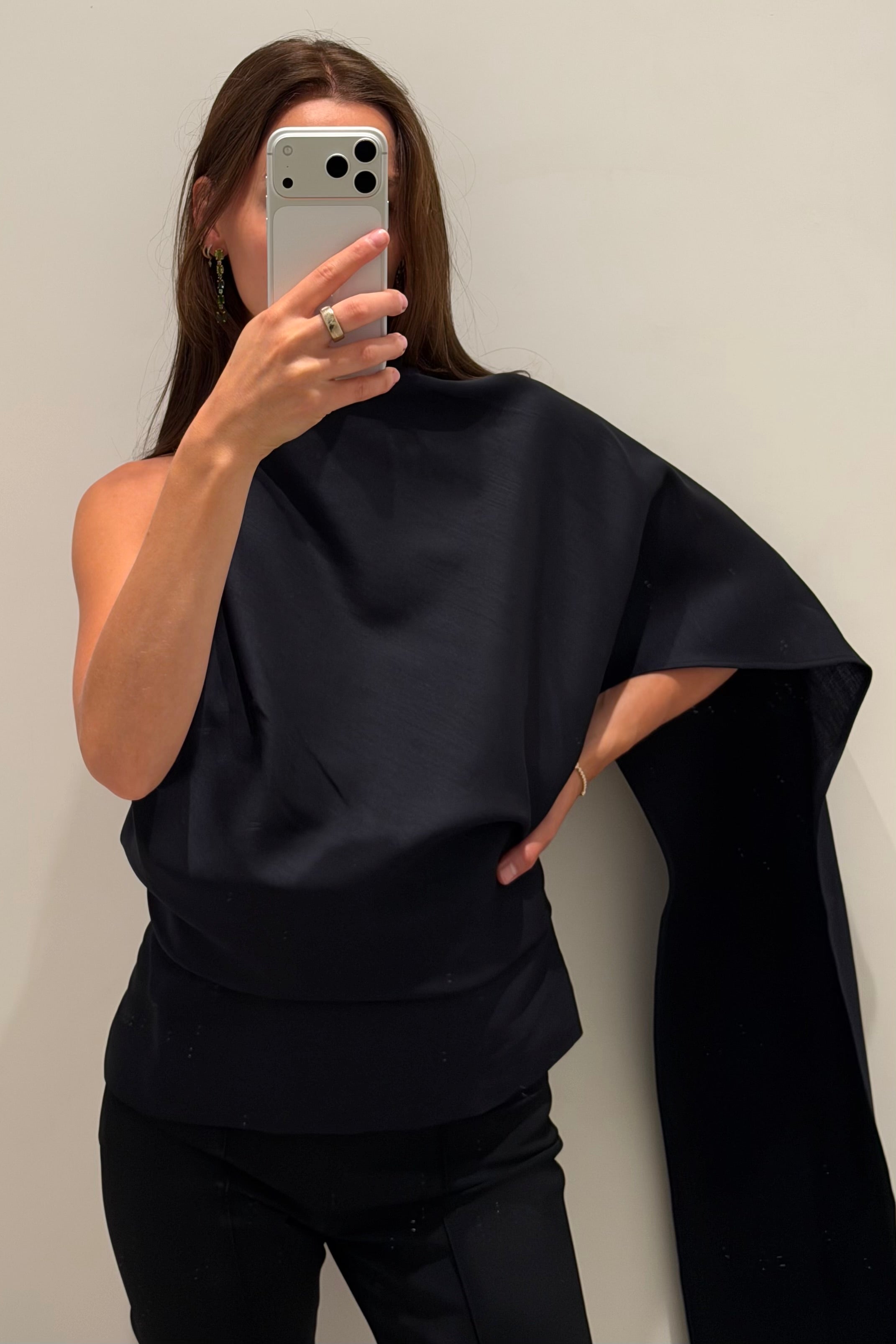 DRAPED OPEN BACK TOP