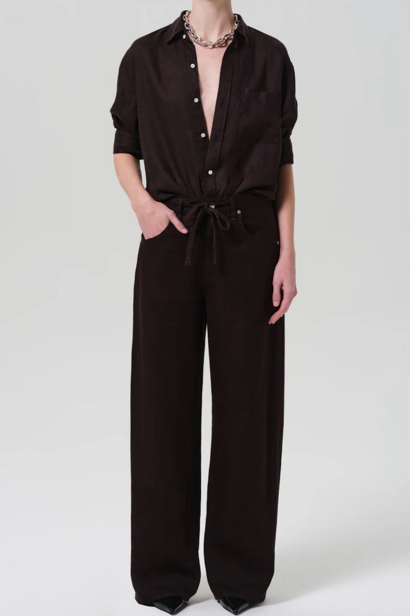 BRYNN DRAWSTRING LINEN TROUSER