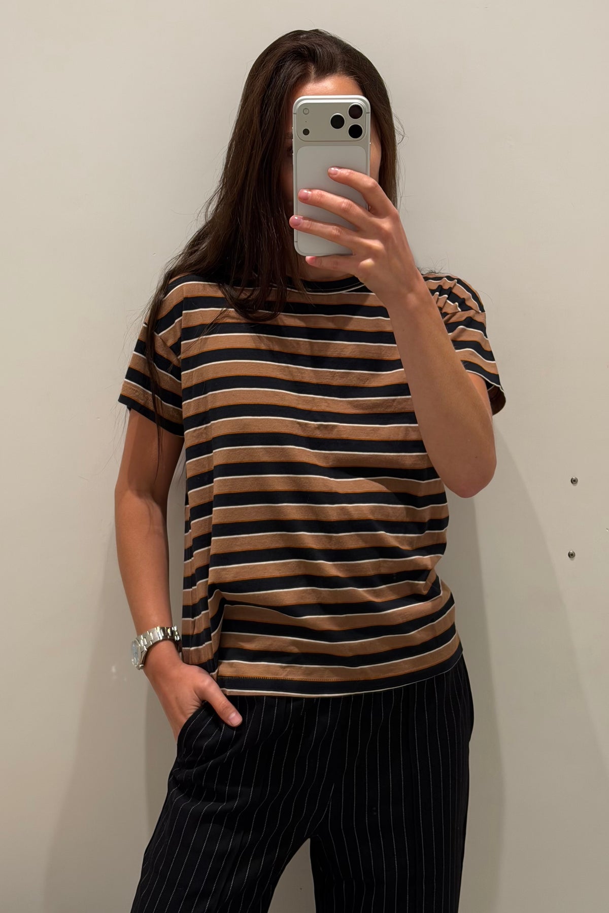 THE STRIPE BOXY CREW