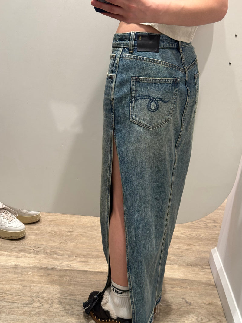 DEVON SIDE SLIT SKIRT - SIZE 28