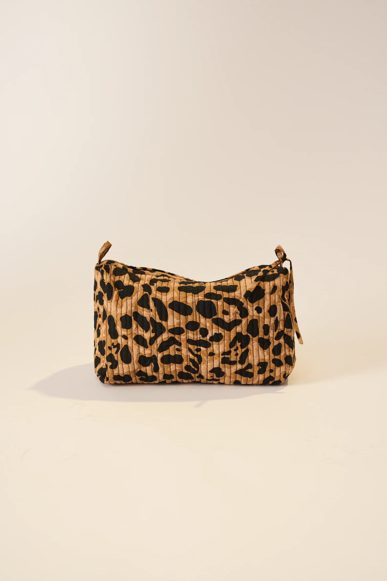 COSMETIC BAG IN LEOPARD COTTON