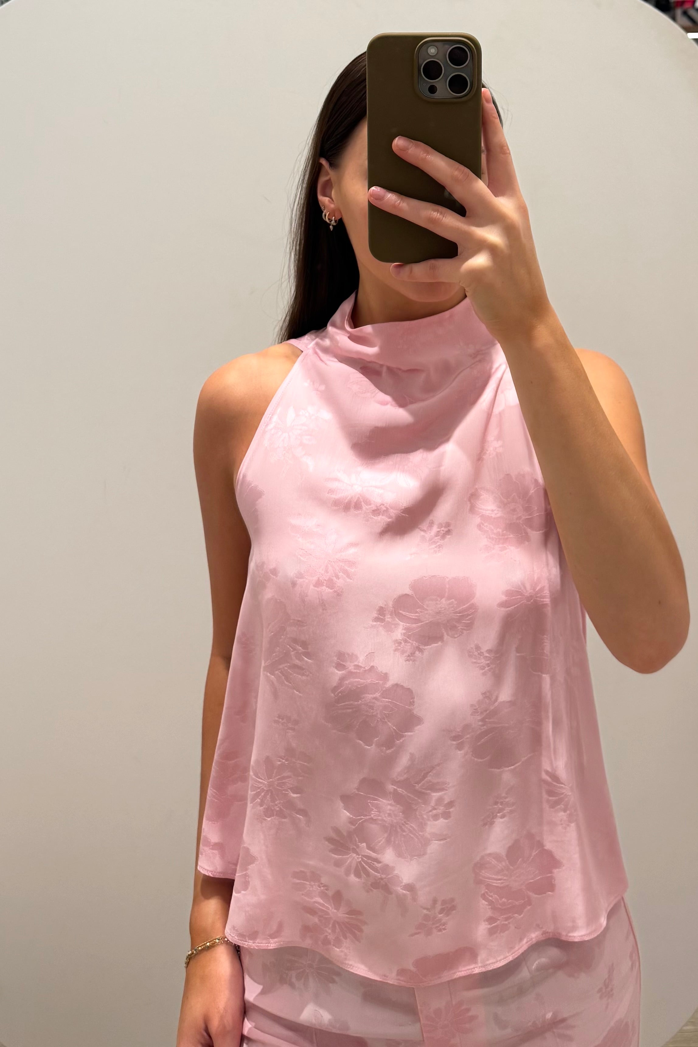 JACQUARD BIAS TOP
