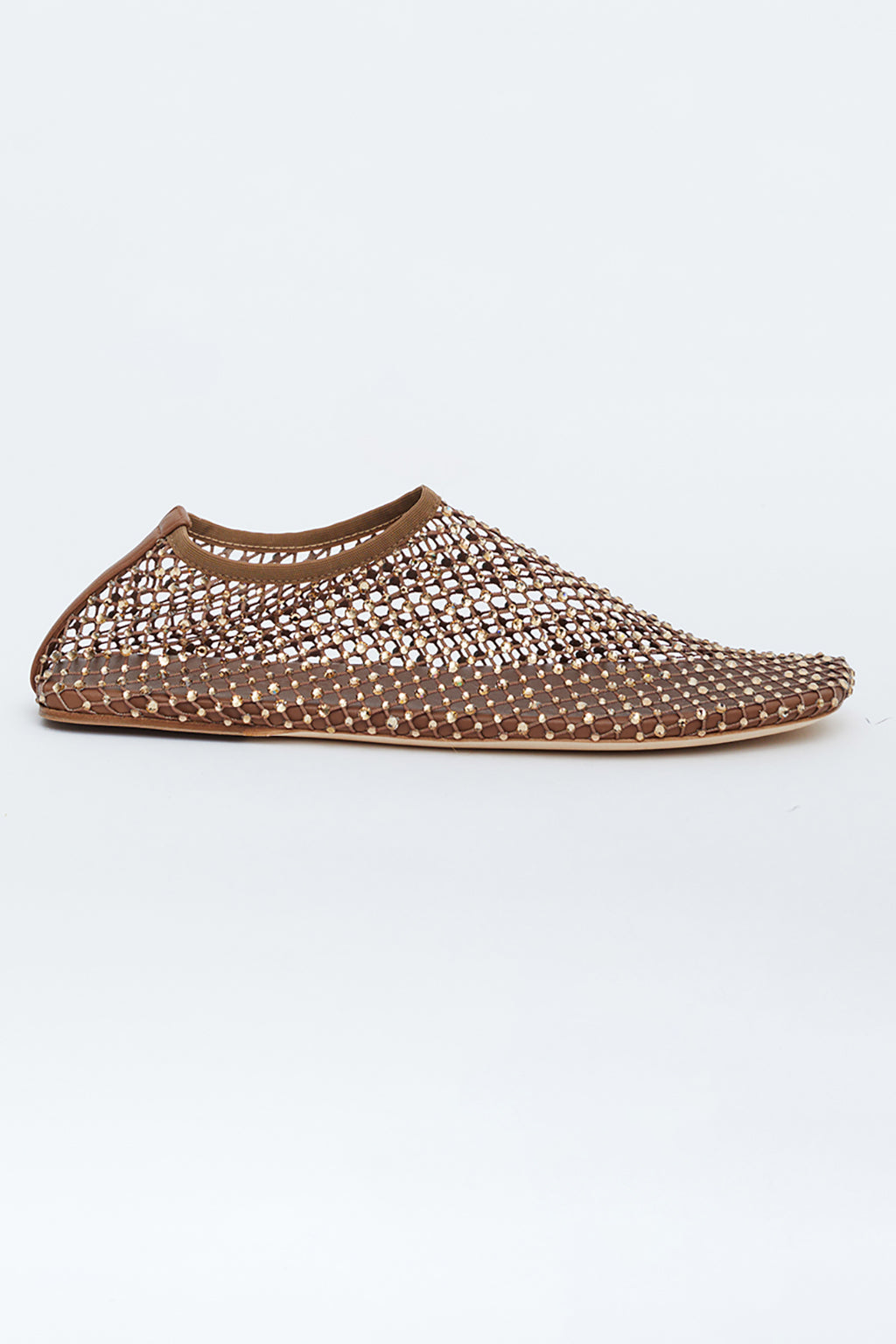 MINETTE CRYSTAL FLAT IN SEPIA