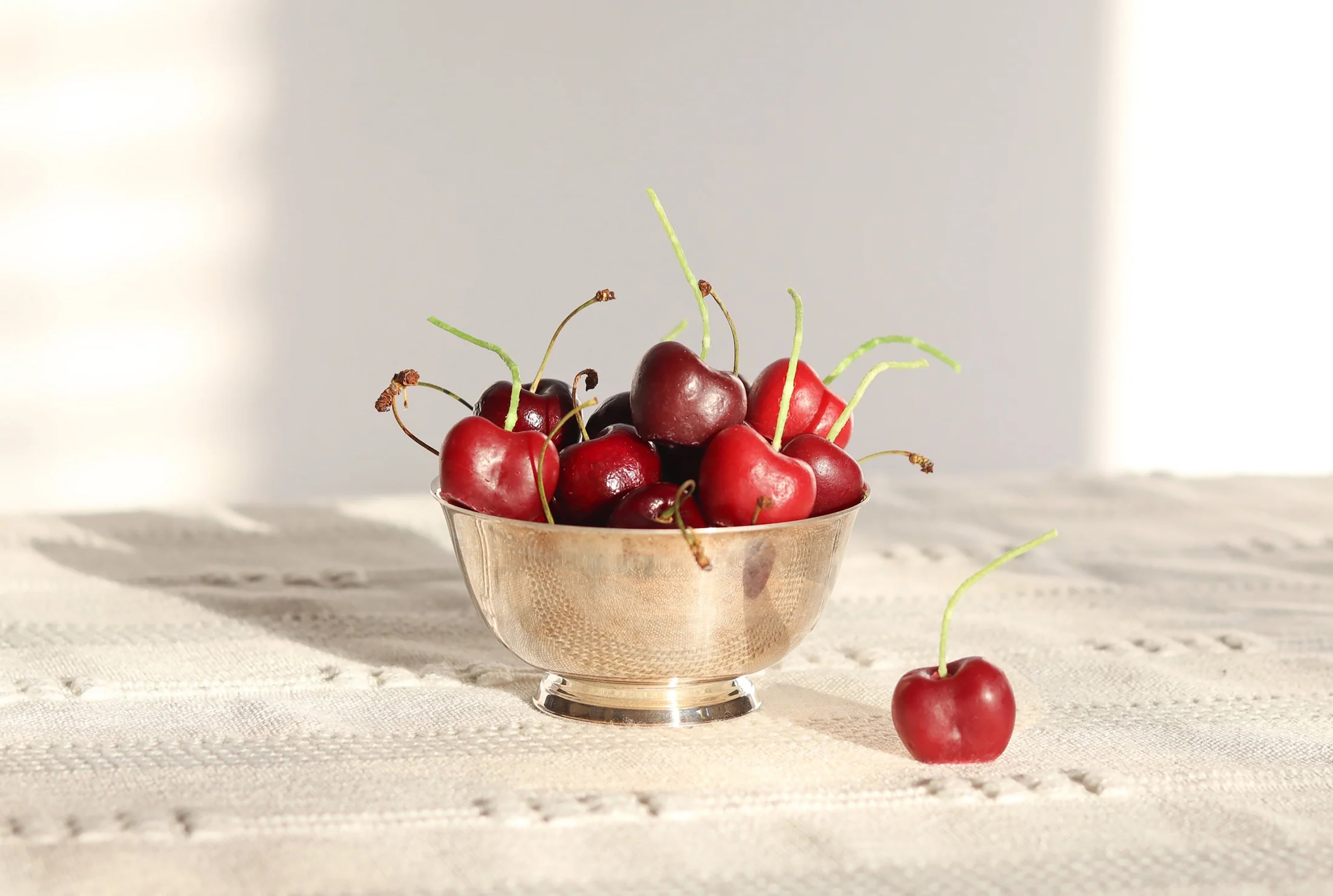 DARK RED CHERRY BIRTHDAY CANDLES - SET OF 10