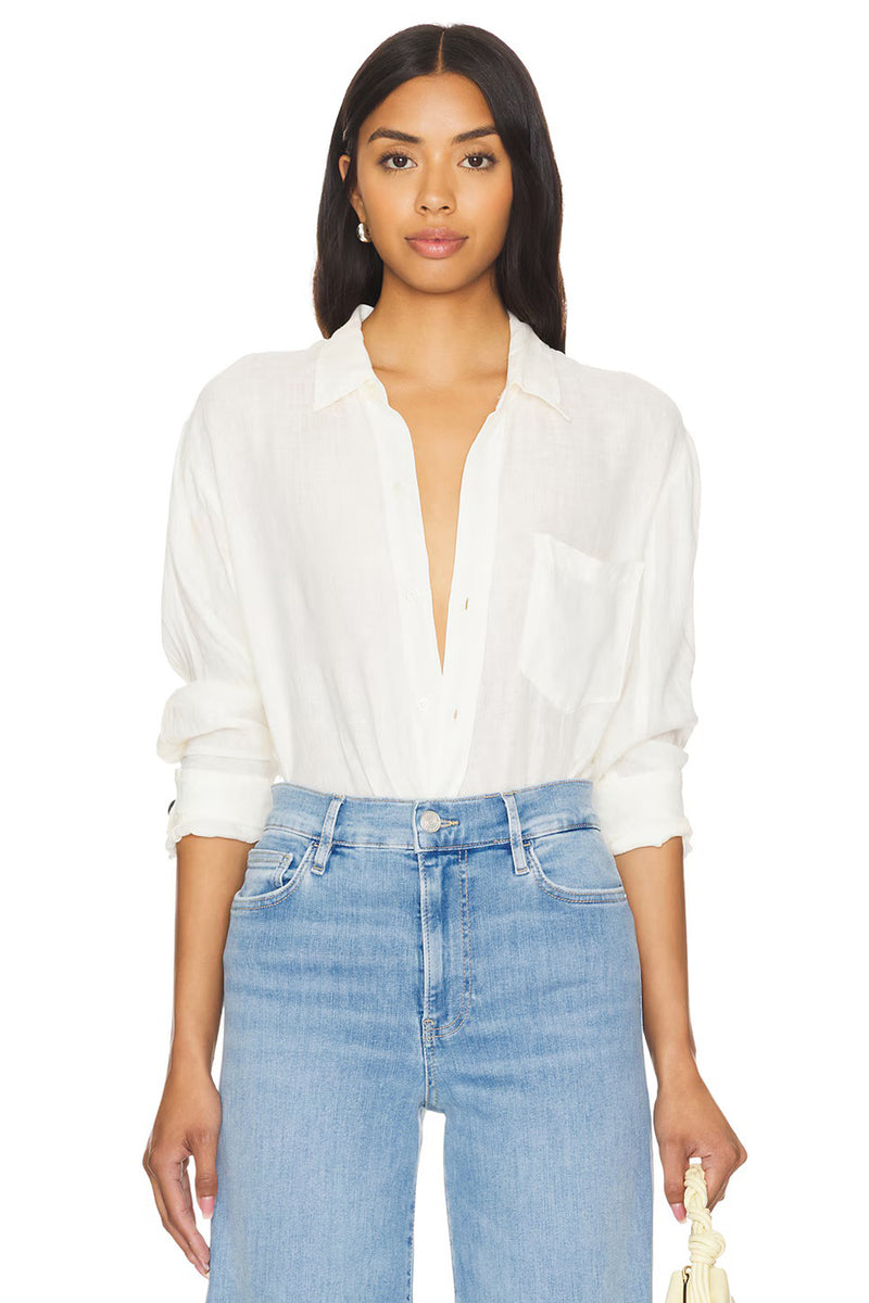 KAYLA SHRUNKEN SHIRT IN VANILLA CREAM