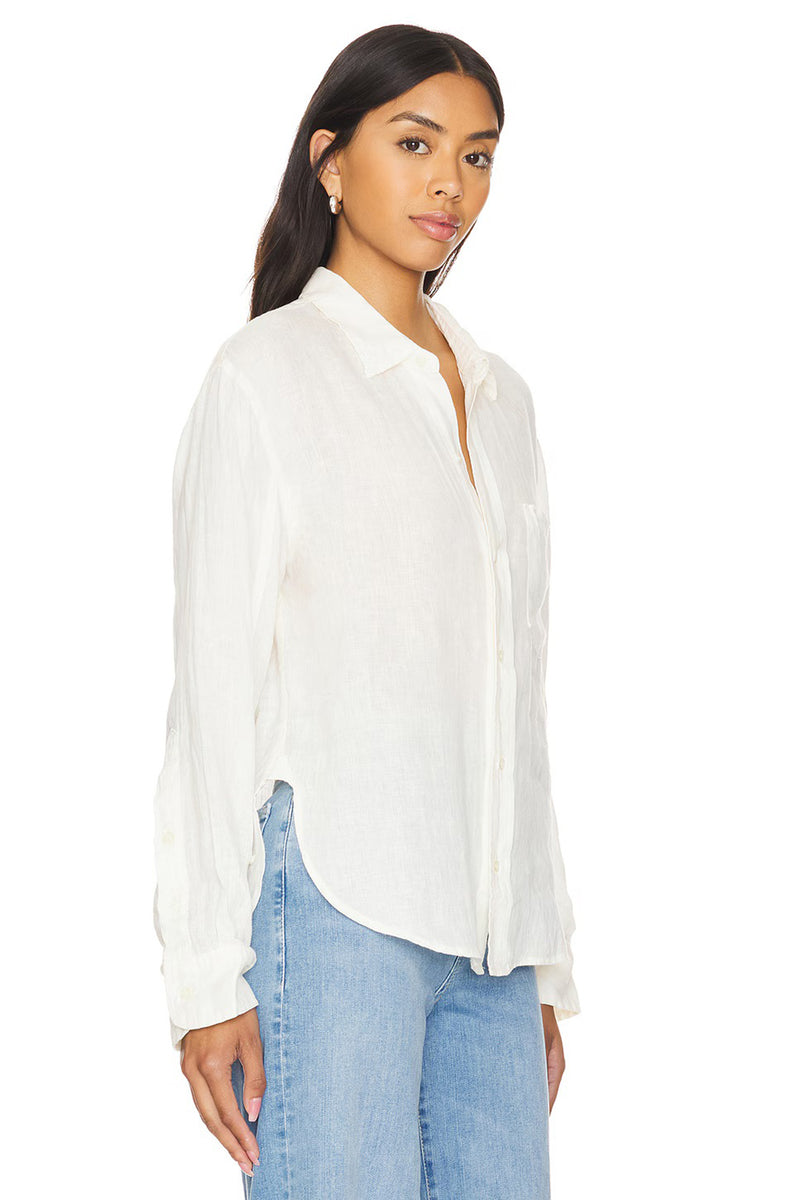 KAYLA SHRUNKEN SHIRT IN VANILLA CREAM