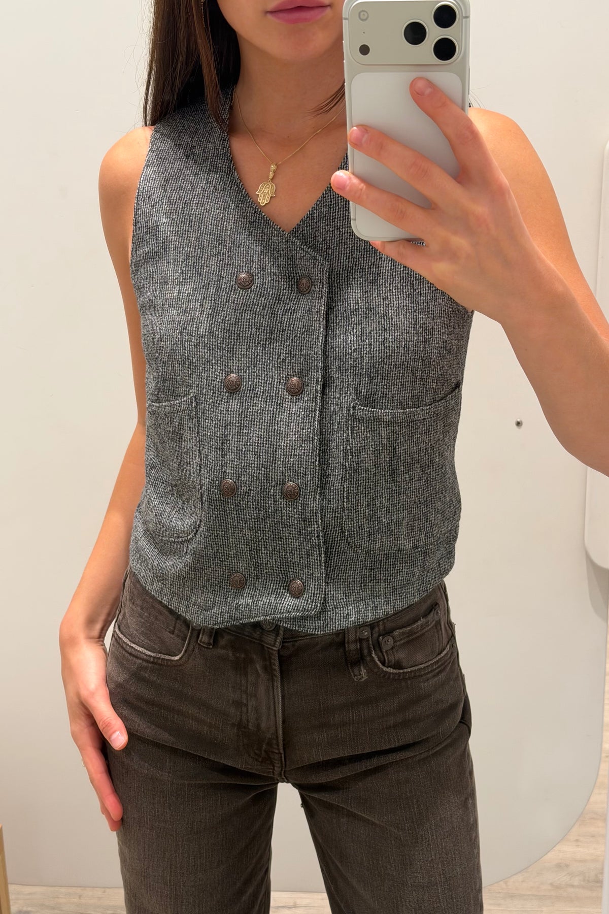 PATCH POCKET SHRUNKEN VEST