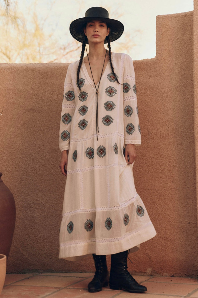 THE TAOS DRESS WITH FOLKLORE EMBROIDERY