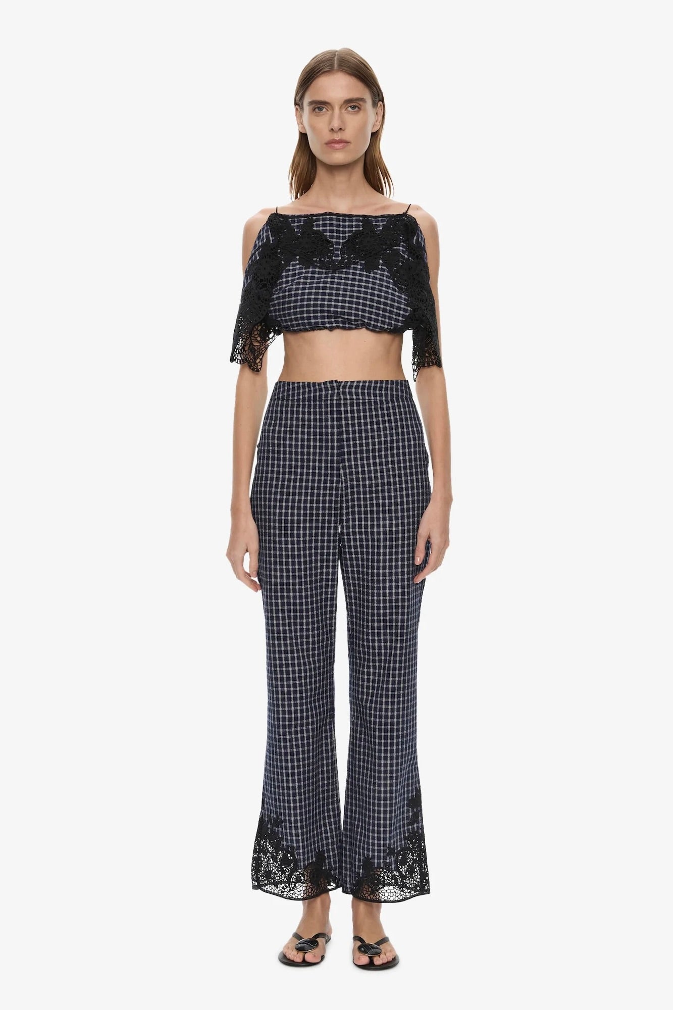 MAYA EMBROIDERED HANDKERCHIEF TROUSER